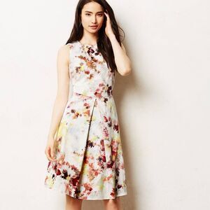 Anthropologie Hunter Bell Kukka Sleeveless Keyhole Tea Dress Sz 0